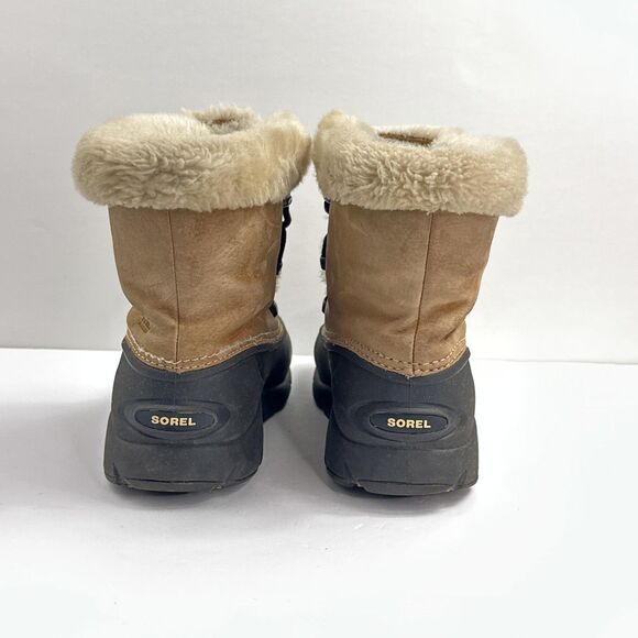 Sorel Boots Womens Size 8 Tan Black Snow Angel Lace Thinsulate Winter NL1810-234 - Picture 5 of 12